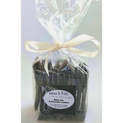 Kokwa & Mikki artisan black rice crackers for wholesale by Miss Nang Treats