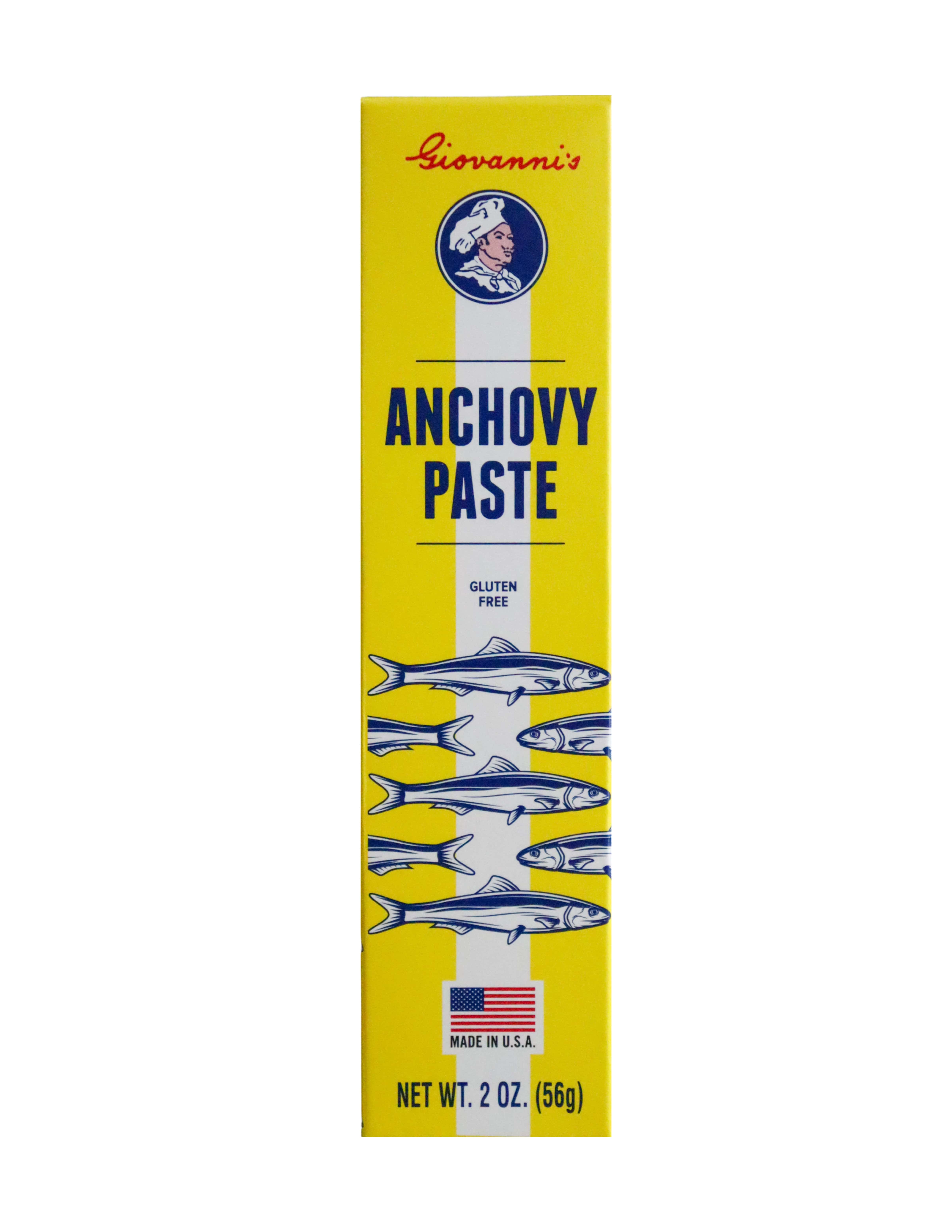 Giovanni's - Vente Poissons/fruits de mer - Pâte d'anchois Made in USA de Giovanni en tubes2