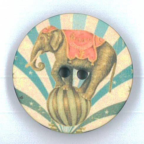 VINTAGE CIRCUS PRINTED BUTTON MODEL 8 for wholesale by NEMARK