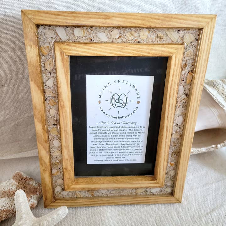 Maine Shellware - Wholesale Picture Frame - Wood & Shell Picture Frames (2 sizes)2