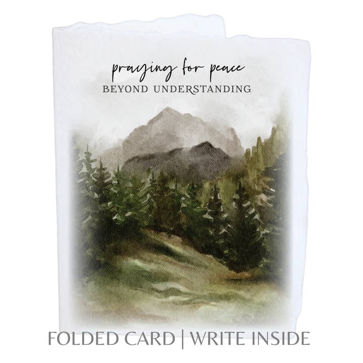 Paper Baristas - Wholesale Everyday Greeting Card - Praying for Peace | Eco-Friendly Fair Trade Greeting Card