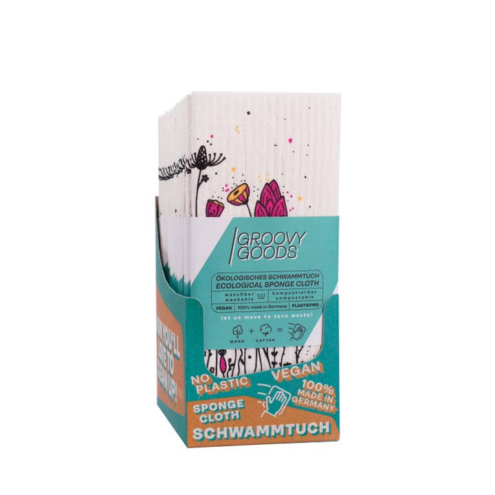 Tissu éponge écologique, motif fleurs sauvages. pour la vente par Groovy Goods