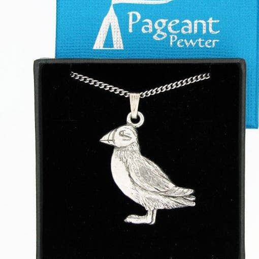 Puffin Bird Pewter Pendant for wholesale by Pageant Pewter