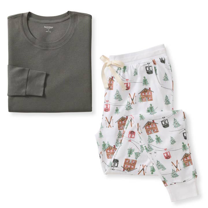 Burt's Bees Baby - Wholesale Sleepwear Set - Unisex - Ski The Alps Matching Family Pajamas