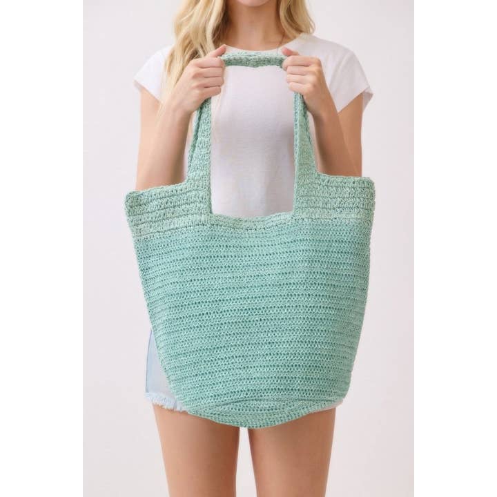CC Wholesale Clothing - Wholesale Tote Bag - Women's - Round Bottom Handmade Strap Woven Straw Tote Bag10