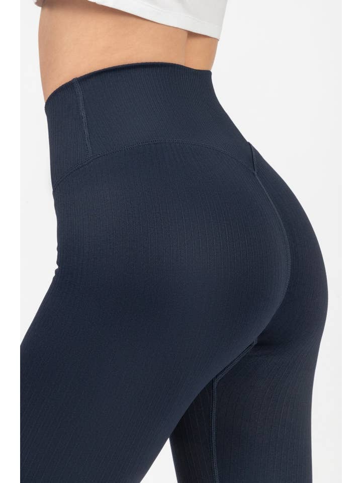 Famme - Wholesale Athletic/Lounge Leggings - Women's - Ribbed Seamless Tights4