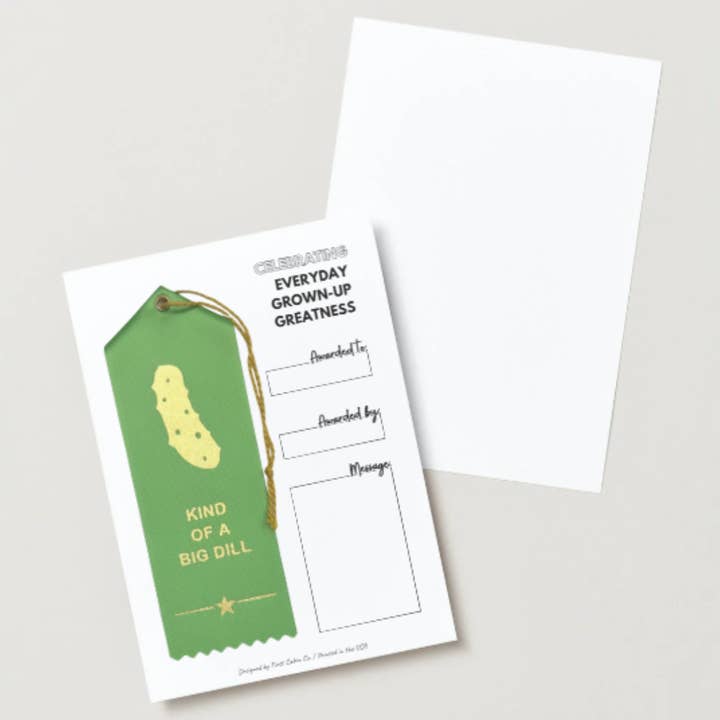 First Cabin Co. - Vente Cadeau amusant/original - Ruban de récompense en forme de Big Dill3