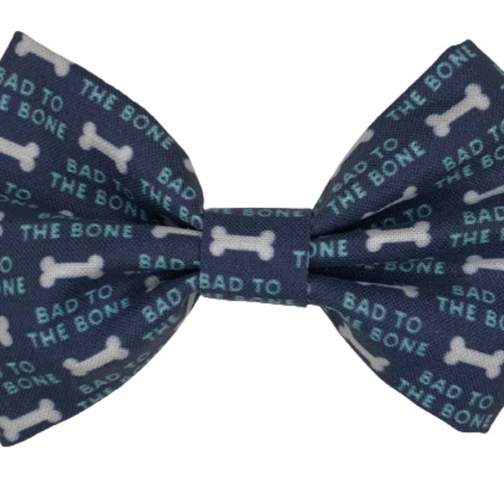 Bad To The Bone Dog Bow for wholesale by Cutie Pawtootie