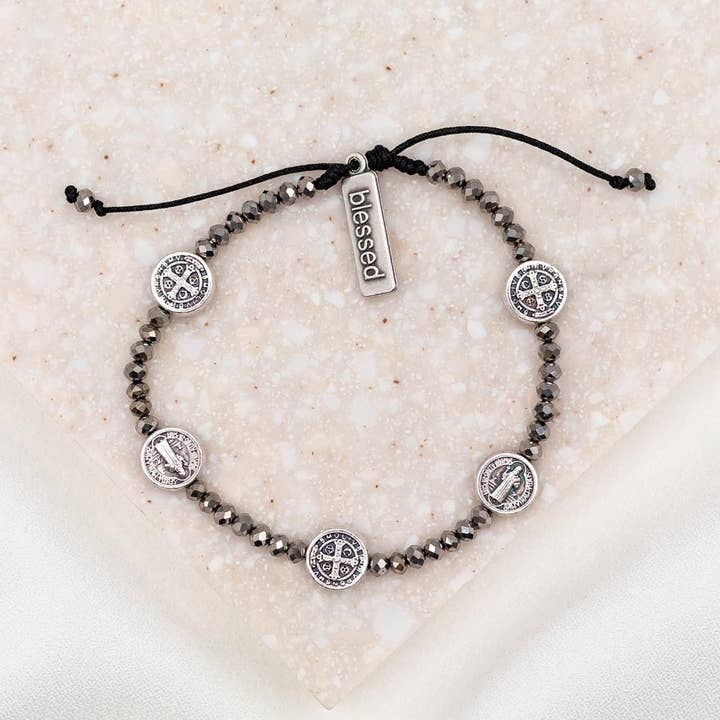 New Beginnings Blessings Bracelet - Silver/Silver for wholesale by My Saint My Hero