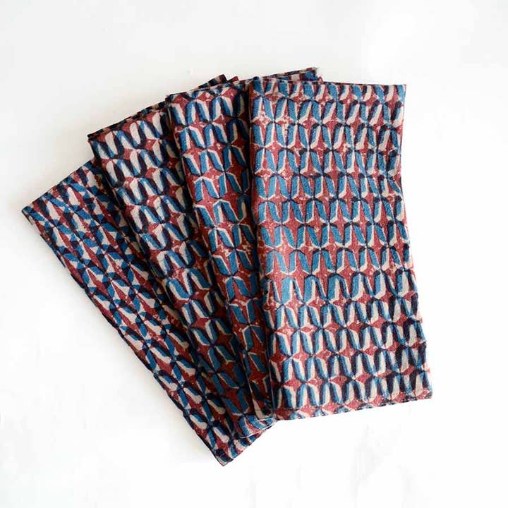 Ichcha - Wholesale Dinner & Cloth Napkin - Napkins Blue Cloth Home Decor & Gifts (Set of 4) - Olivia3
