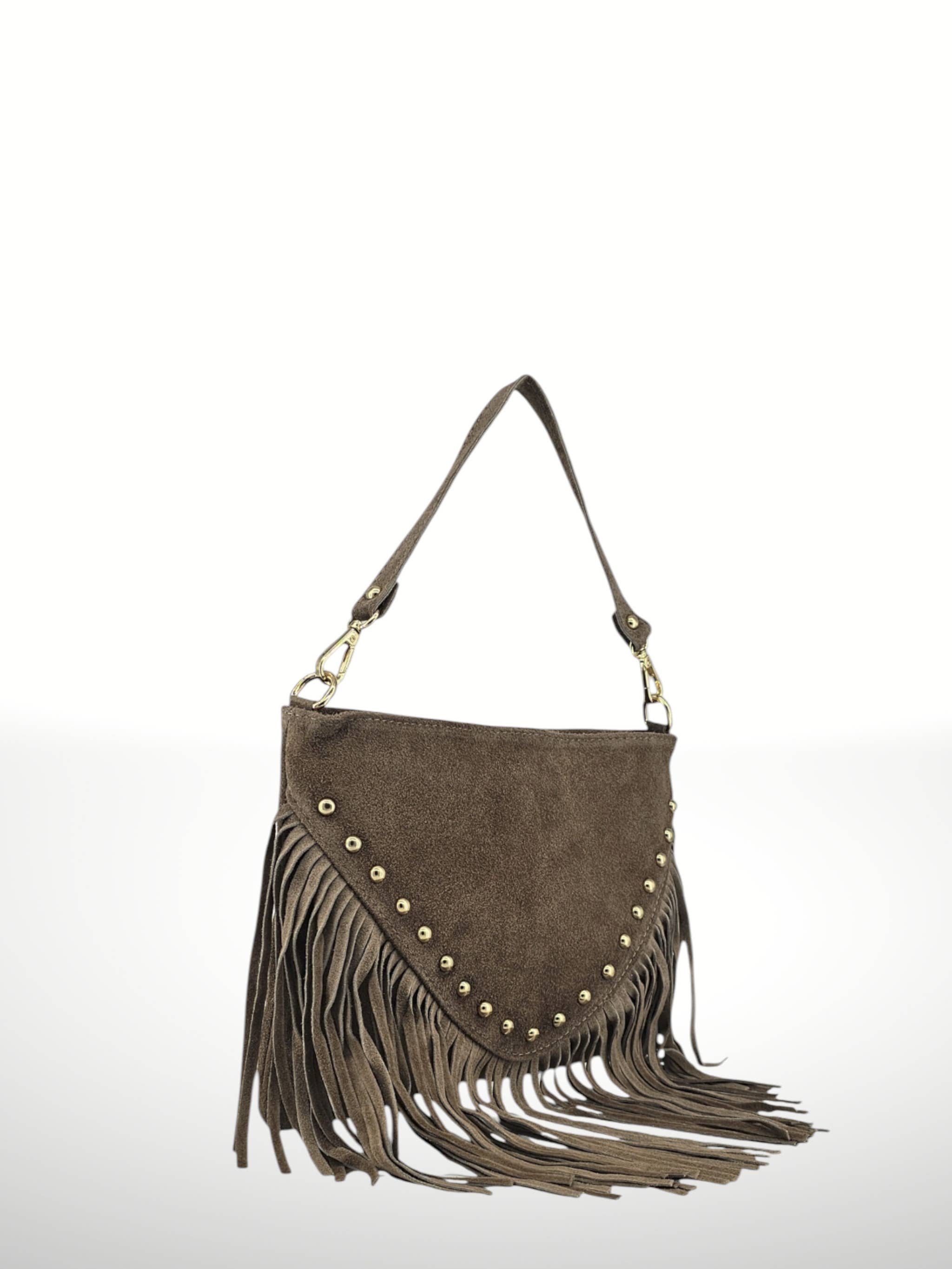 ITALIAN'S LEATHER - Wholesale Shoulder Bag - Women's - Morella suede leather shoulder bag 250825.7