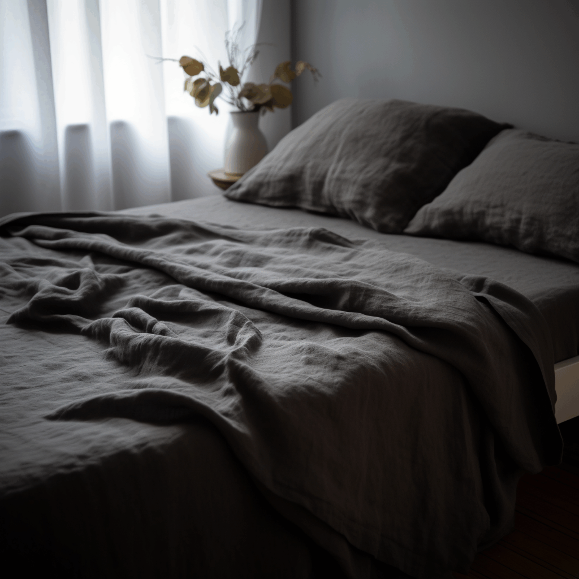 Q VITA - Vente Parures de lit - Parure de draps-housses en lin 100 % français (3 pièces)8