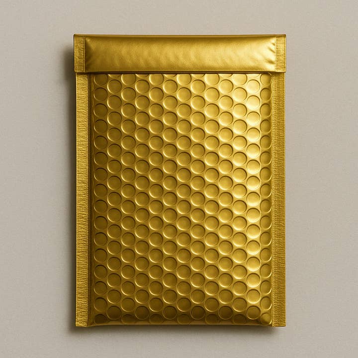 Metallic Gold Protective Bubble Mailers (250 Pack) 6.5x9in for wholesale by CairPods