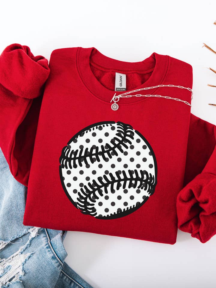 Sweat-shirt de baseball à pois pour la vente par Hart and Hollow