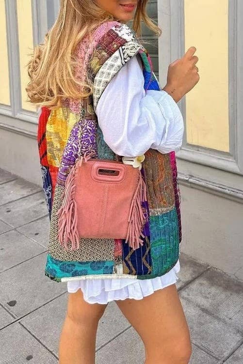 Sleeveless Floral Patchwork Quilted Vest for wholesale on Faire9