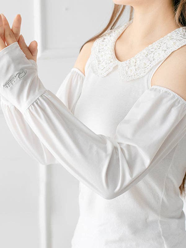 Sheer Trend – wholesale Armvärmare – Dam – Enfärgad Ice Silk Loose Solskyddshylsa7