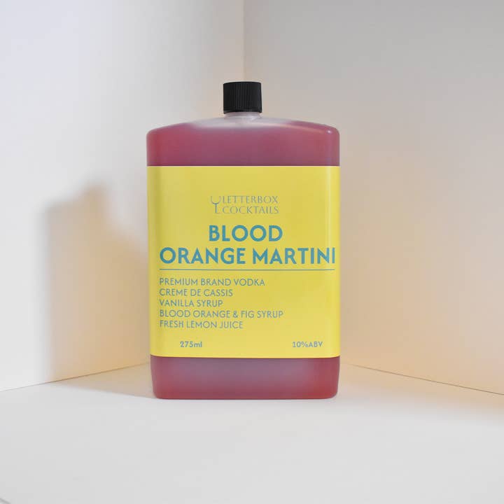 Blood Orange Marini for wholesale by LetterBox Cocktails