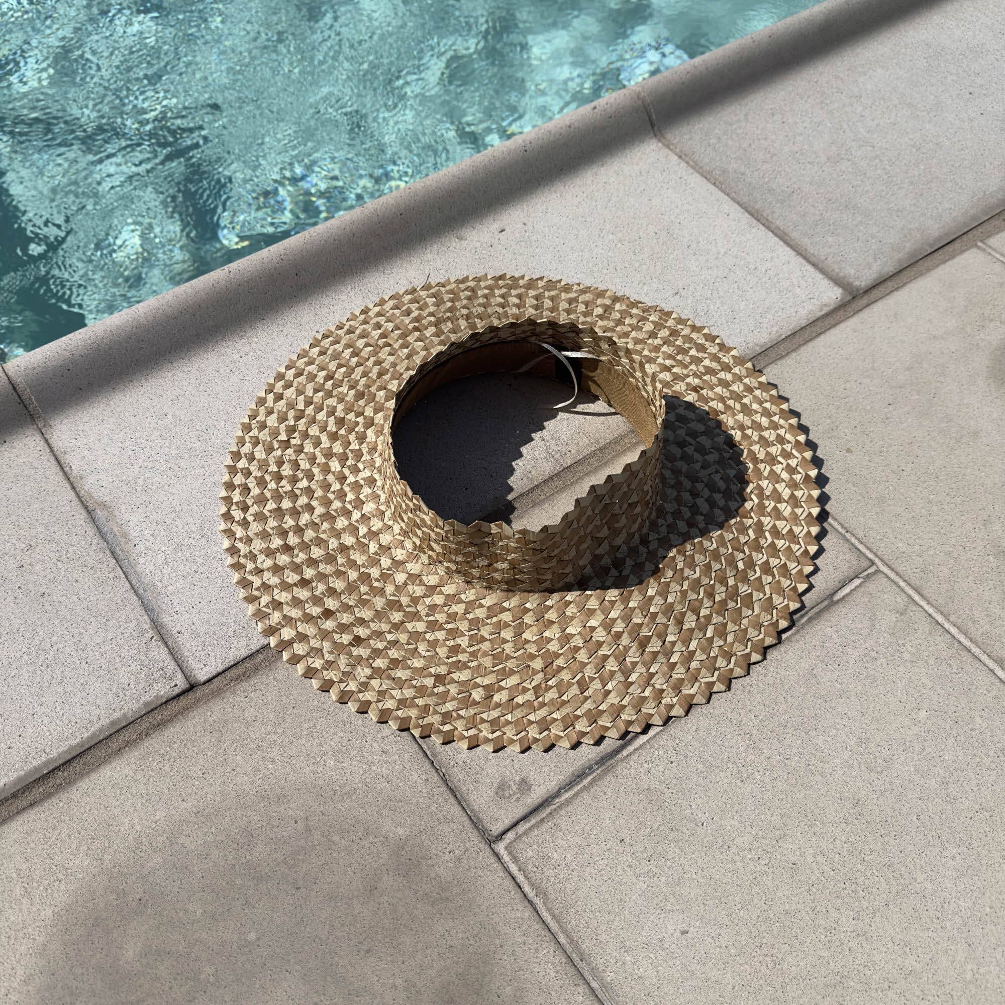 Queens INC - Wholesale Straw Hat - Women's - 🌞 Sol Halo Crownless Palm Leaf Sun Hat3