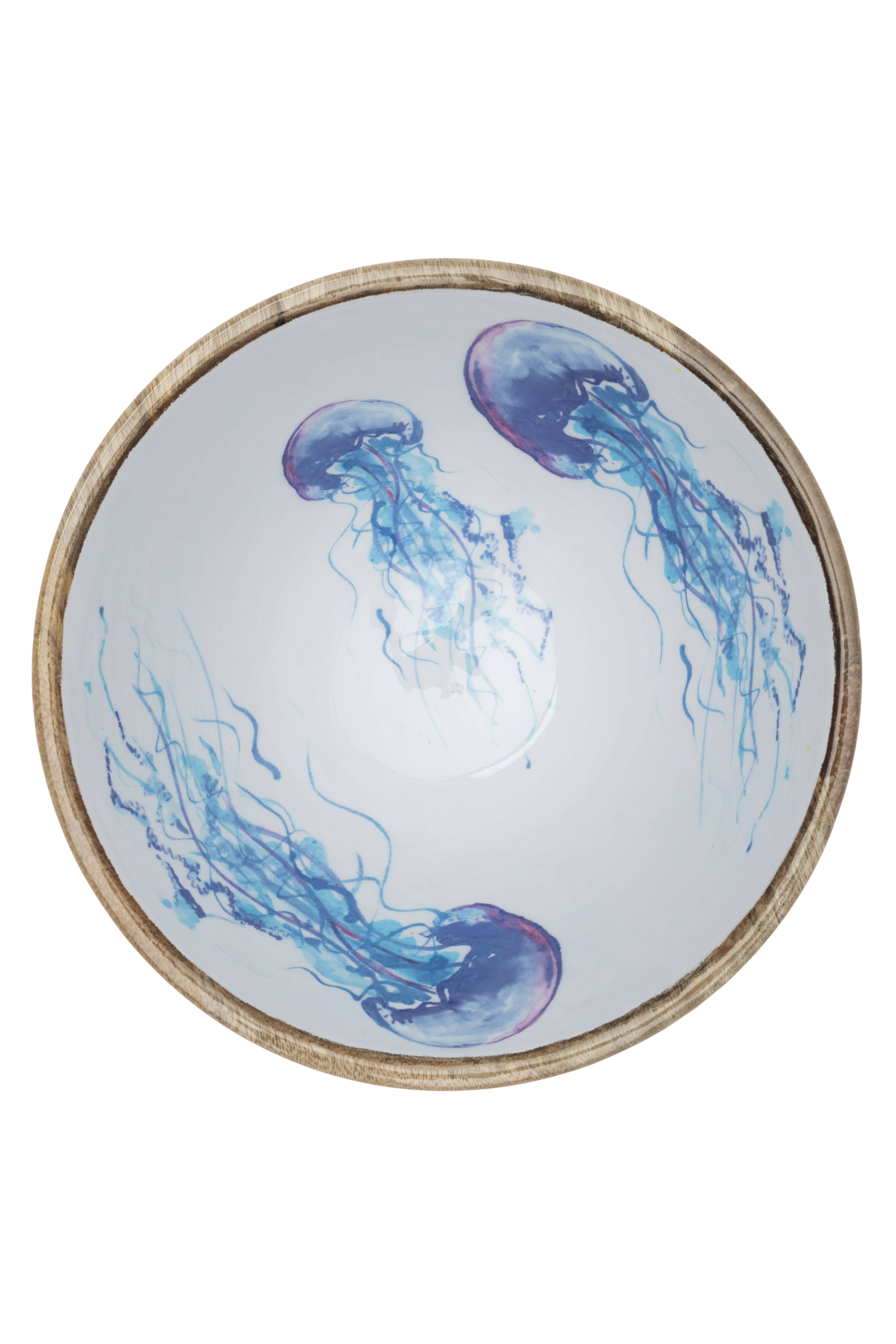 Shoeless Joe Ltd – Großhandel Dekorative Platte/Teller/Schüssel – Qualle Holzschale #22