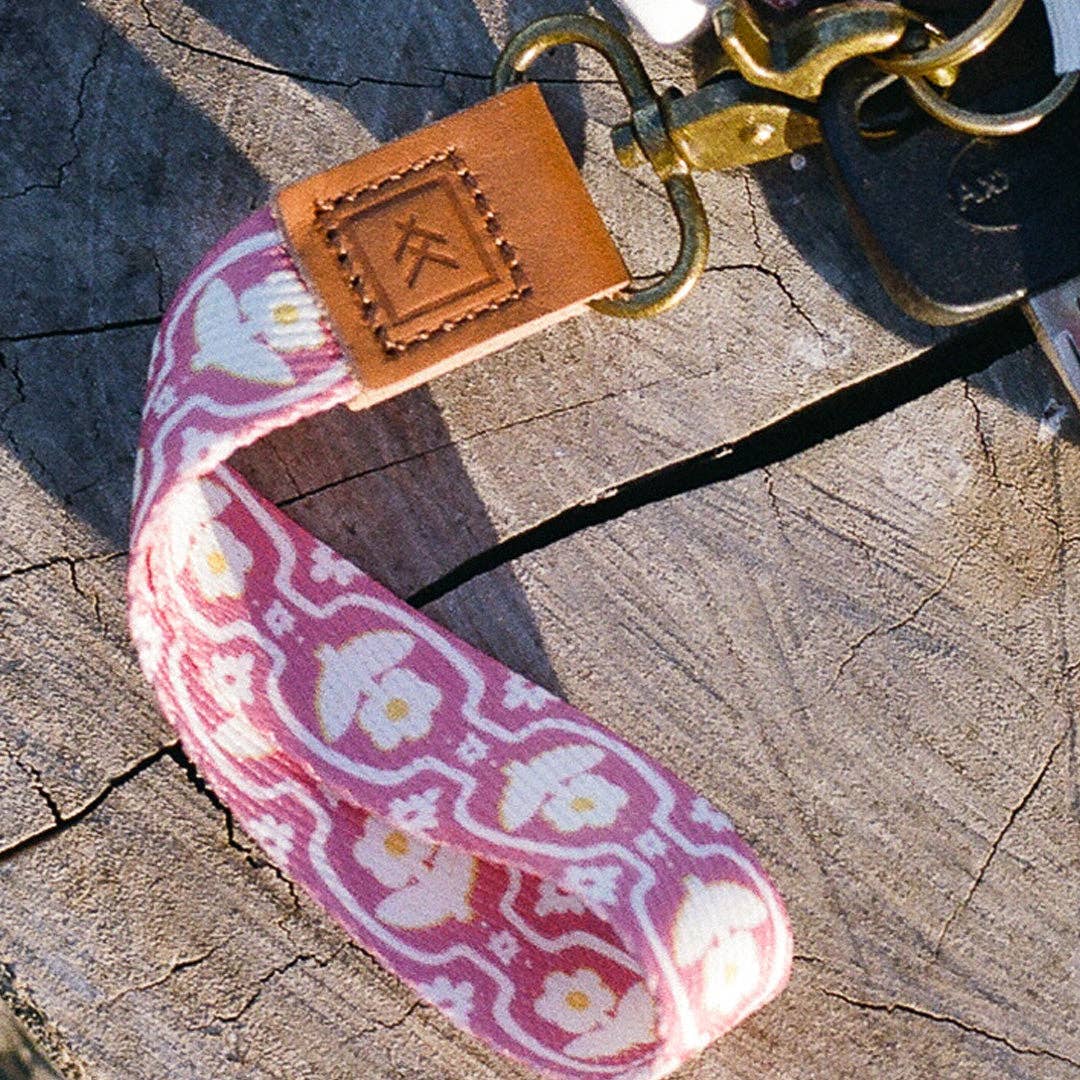Pink White Ingrid Wrist Lanyard for wholesale on Faire2
