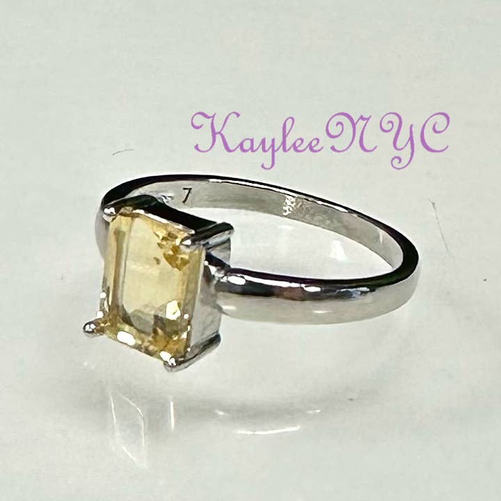 KayleeNYC – wholesale Solitairering – Citrinring vit brons3