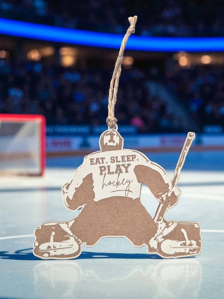HOCKEY GOALIE ORNAMENT for wholesale by Richer Design Co.