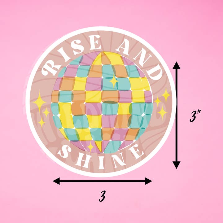Wildwind Lane – wholesale Klistermärke – Disco Rise & Shine Vinyl diskmaskinsäker klistermärke