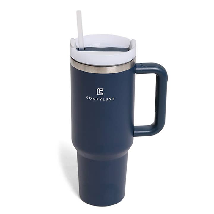 Fashion City - Wholesale Insulated mug/tumbler - Solid Colored 40oz Tumbler with Handle and Straw1