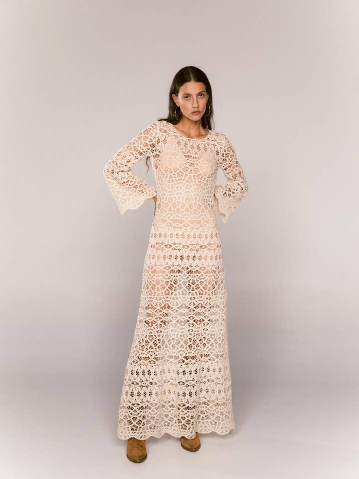 Wide sleeve dress for wholesale by simona bonacci