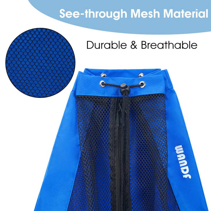 wandf - Wholesale Backpack – Unisex - Mesh Drawstring Backpack for Swimming Beach Backpack5