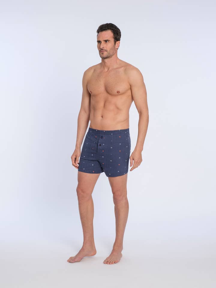 blue Printed knitted boxer for wholesale on Faire1