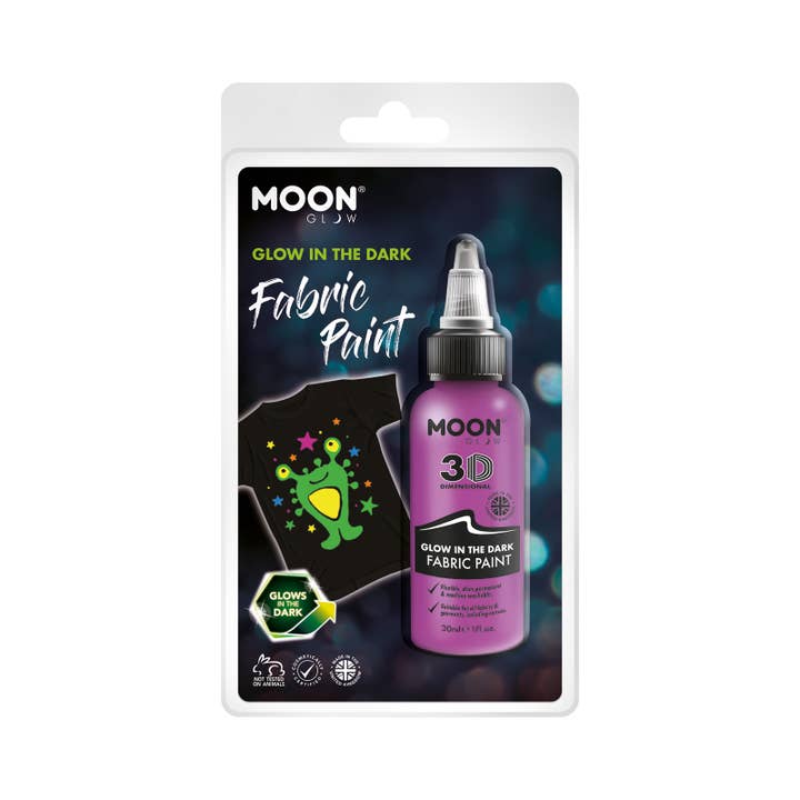 Moon Makeup - Wholesale Fabric Paint - Clamshell - Glow in the Dark Fabric Paint, 30ml5