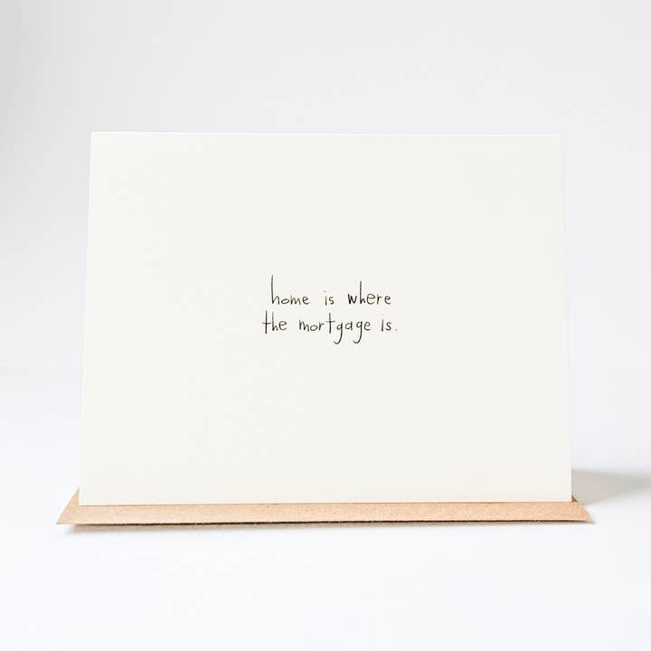 New Home Card for wholesale by under the stairs paper co.