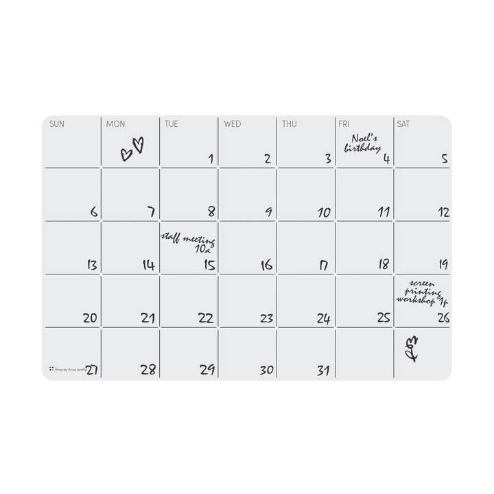 up·date!™ silicone monthly planner for wholesale by Three by Three Seattle