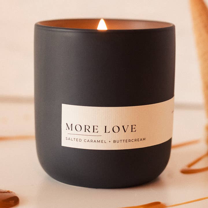 More Love Candle (Charcoal Ceramic) for wholesale by Solana