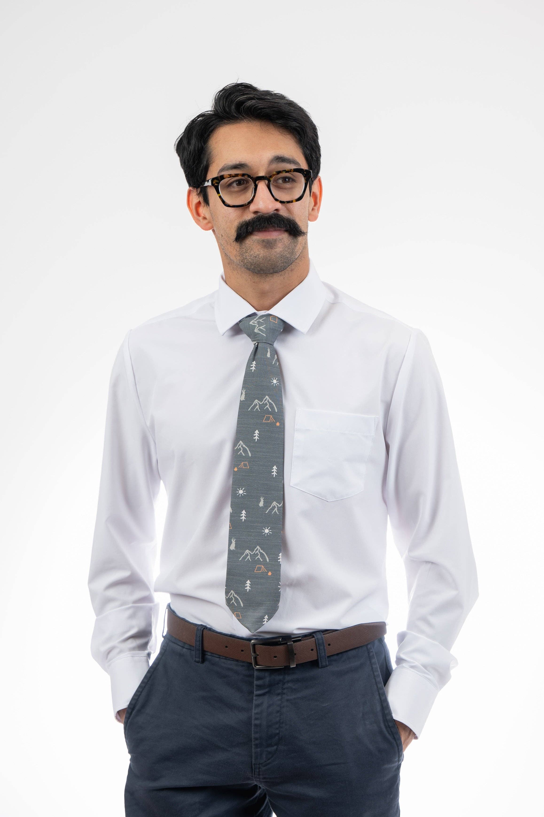 Bombora Ties - Wholesale Necktie - Men's - Camping Jackalope (charcoal)3