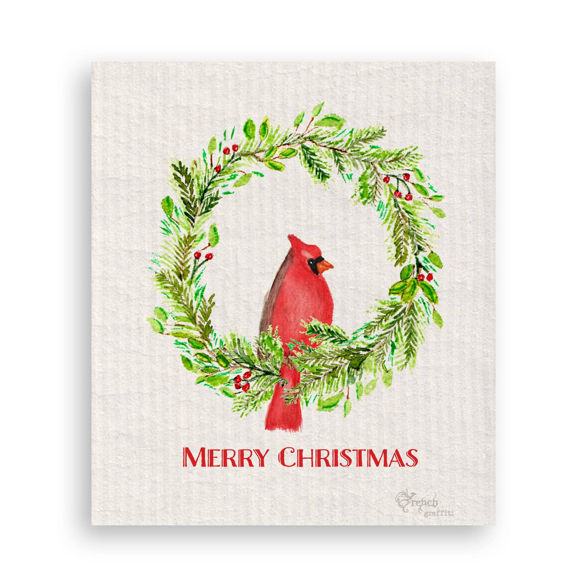 French Graffiti – wholesale Kökshandduk – Kardinal sitter i krans16