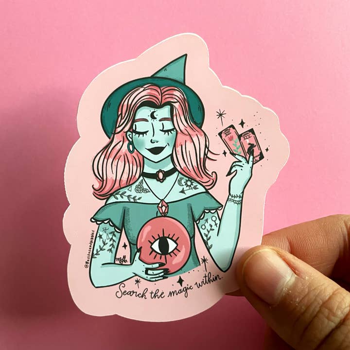 Adhesivo bruja adivinación para venta al por mayor de Besitos & Giggles Creations