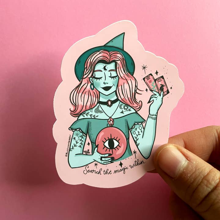 Adesivo per strega divinazione per la vendita all'ingrosso da parte di Besitos & Giggles Creations