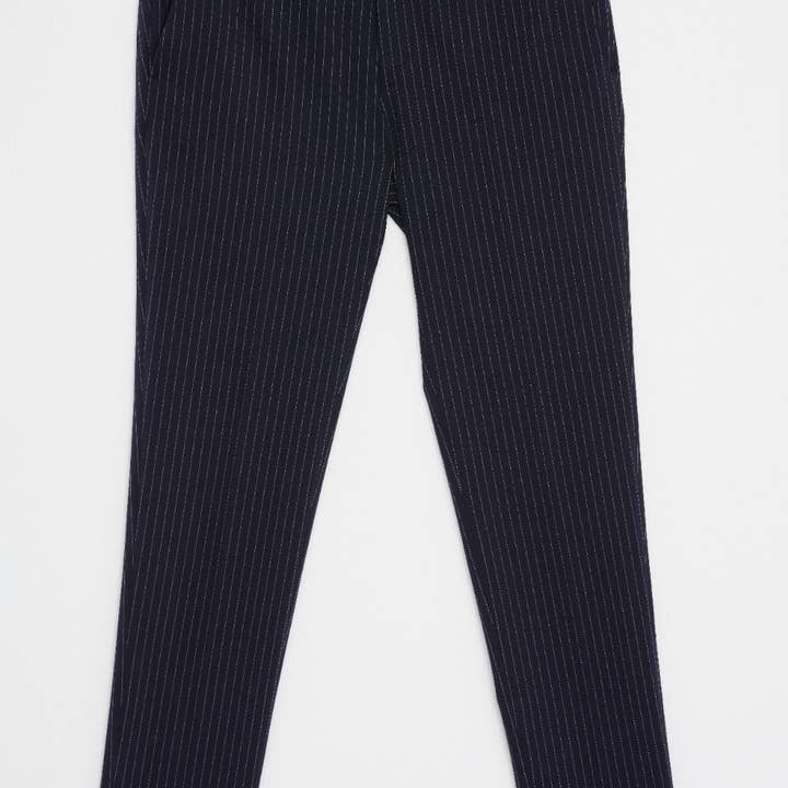 Costume rayé en jersey bleu marine pour la vente par American Heritage