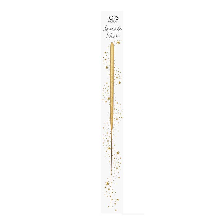 TOPS Malibu - Wholesale Sparkler - Wish 6.75" Sparkler Wand Card - Sparkle Wish - Gold