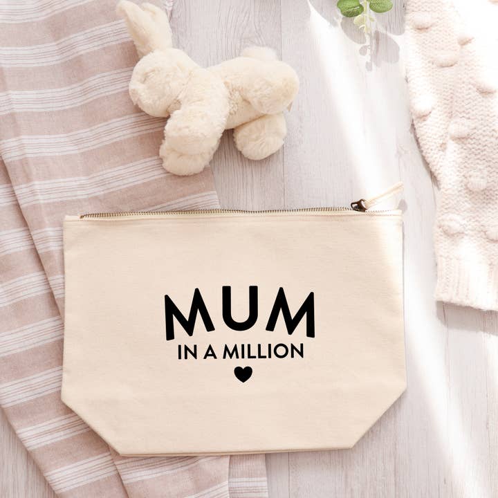 Word Up Creative - Wholesale Makeup/Cosmetic Bag - Mum or Mom in a million zipped make up bag2