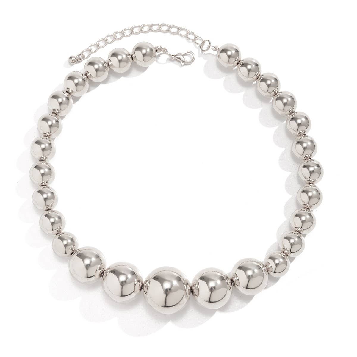 ACCITY - Wholesale Jewelry Set - VINTAGE MINIMALIST LARGE BEADED NECKLACE BRACELET_CWAJE117216