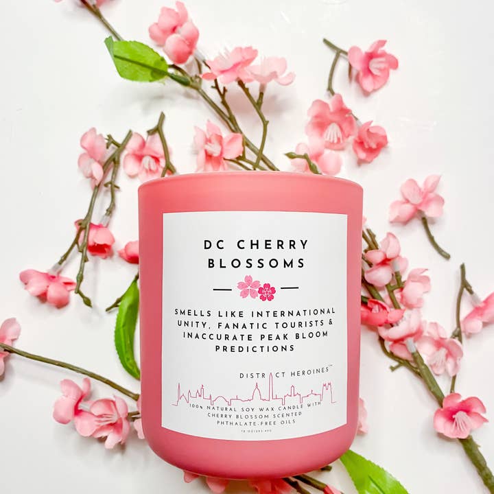 District Heroines - Wholesale Jar/Filled Candle - DC Cherry Blossoms