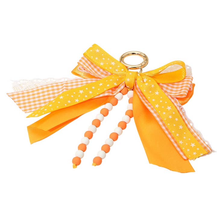 Sensibling Corp. - Wholesale Keychain - Women's - Game Day Theme Triple Layered Bow Bag Charm / Keychain4