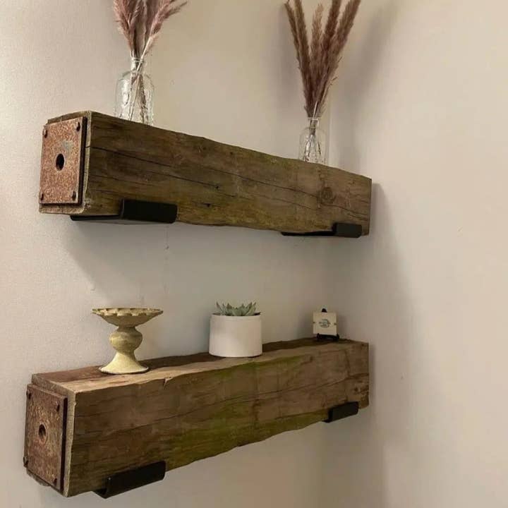 Industrial Farm Co - Wholesale Wall Mounted Shelf - The Glimmerglass J Shelf or Mantel Bracket