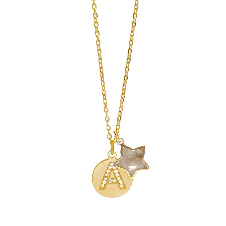 LoveSpell Initial + Star Necklace for wholesale by Mint + Sky