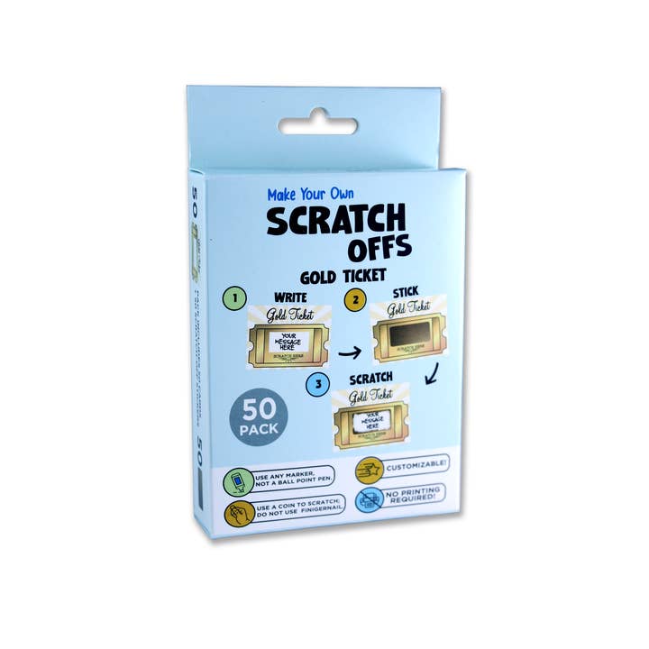 My Scratch Offs - Wholesale DIY Craft Kit - 50 Gold Ticket DIY Make Your Own Scratch Off Tickets Card1