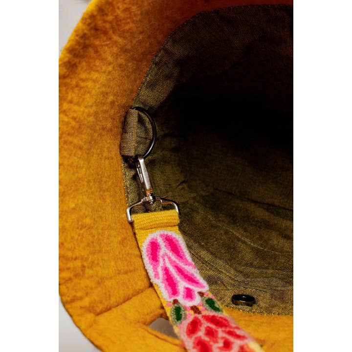 Fibres of Life - Wool & Felt - Wholesale Tote Bag - Women's - Felt & Leather Tote w/ Strap | Crossbody Bag | Wool Tote Bag6