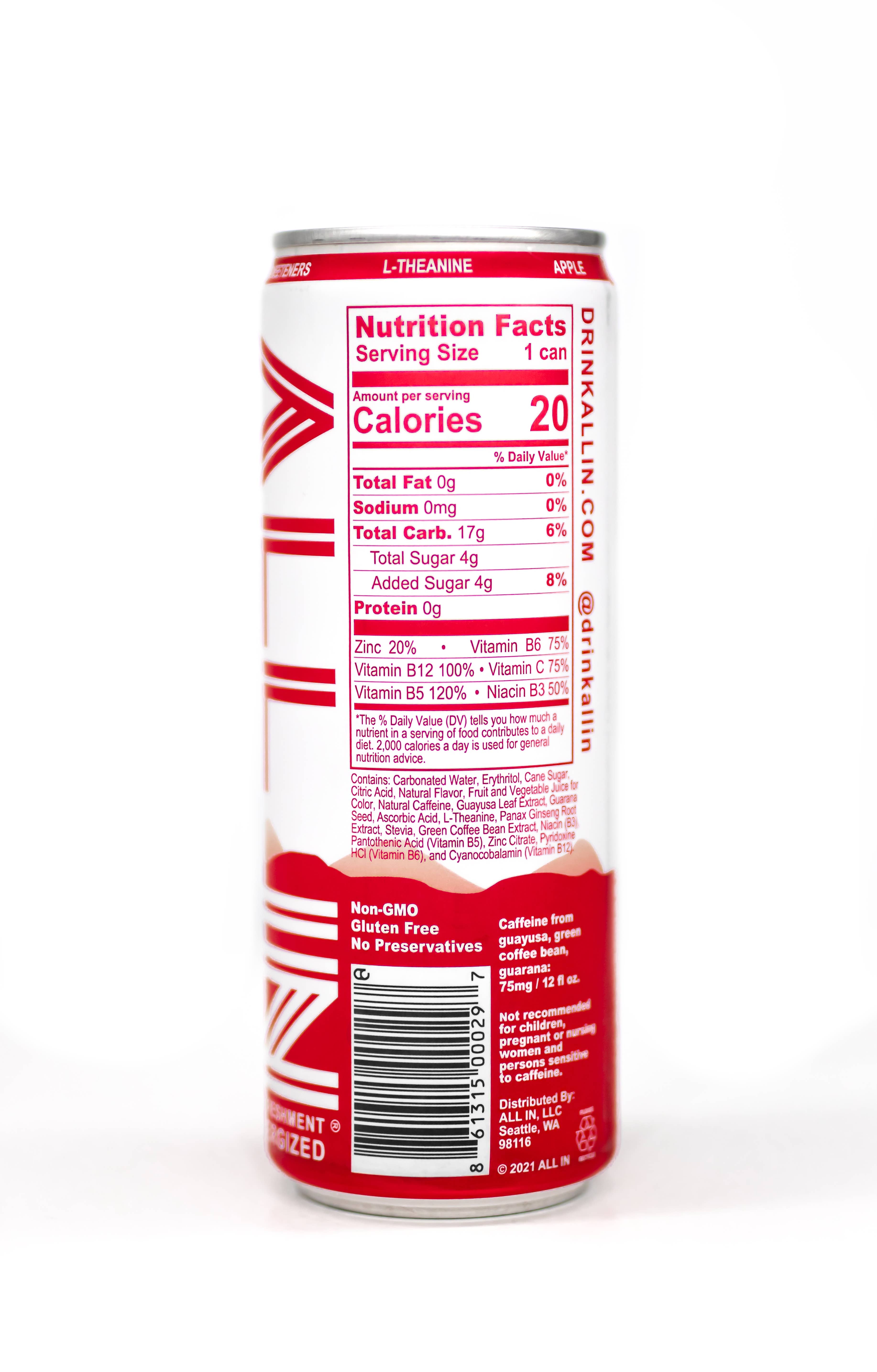 ALL IN Energy Drink - Wholesale Sports/Energy Drink - ALL IN Apple Energy Drink2